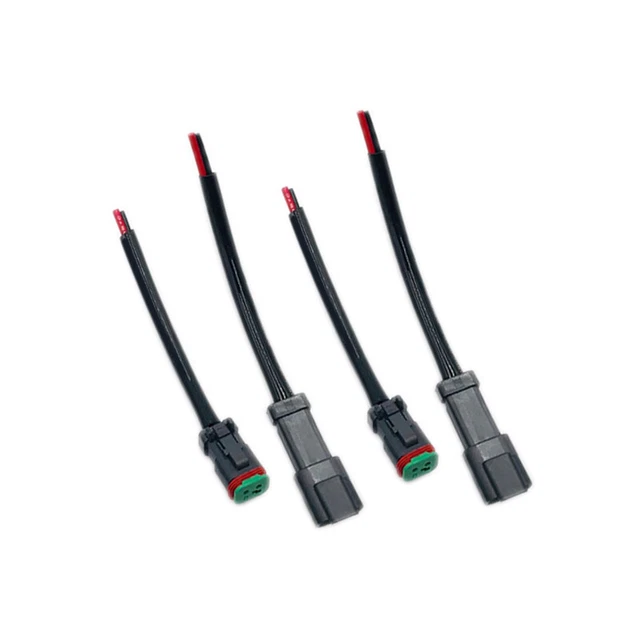 4x Heavy Duty Deutsch DT DTP Male/Female Adapters Connectors Pigtails Wiring A4