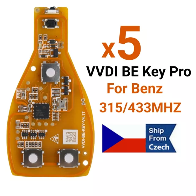 5x Xhorse VVDI BE Key Pro Yellow Color Board No Bonus Points 315Mhz/433Mhz