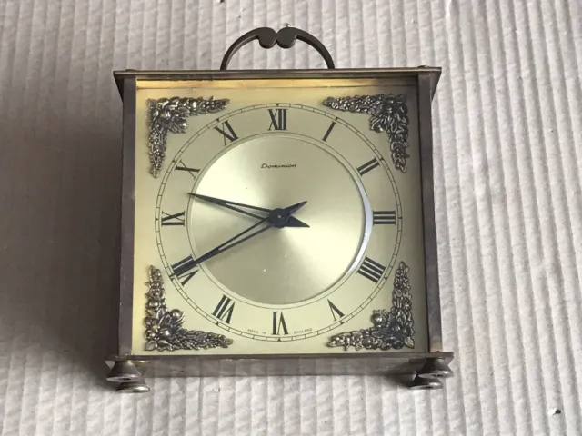 Vintage Smiths Dominion Brass Clock - 8 Day Wind Up Movement - Spares/Parts