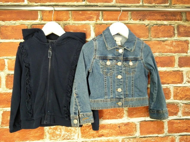 Girls Bundle Age 3-4 Years M&S Monsoon Denim Jean Jacket Jumper Hoodie Et 104Cm