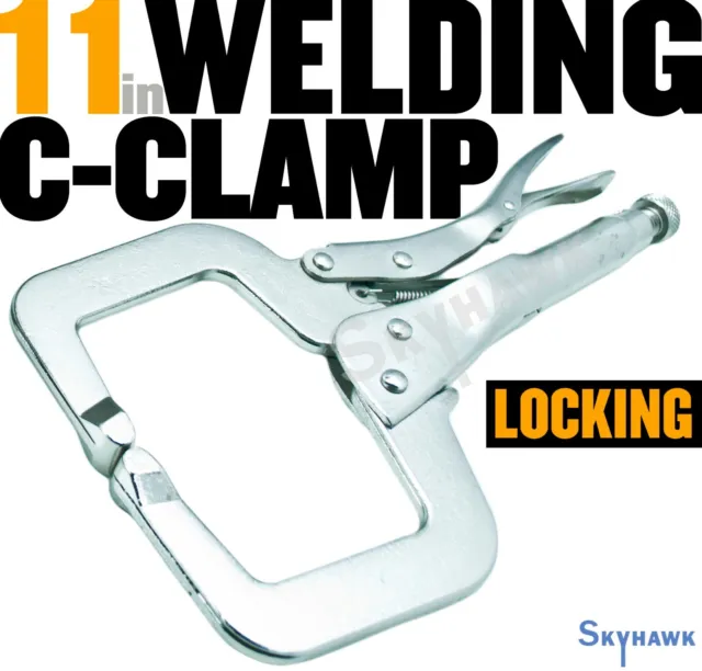 11" Locking C-Clamp Sheet Metal Welding Clamp Pliers Quick-Action Release