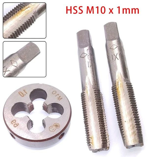 HIGH SPEED STEEL M10*1mm Taper & Plug Tap & M10*1mm Die Metric Thread ...