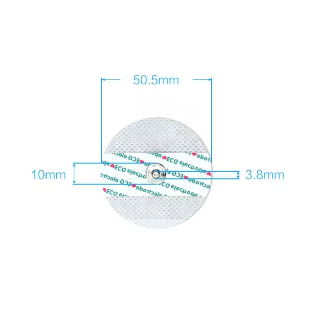 100Pcs/Set ECG Electrodes EKG Hole Heart Monitor Button Shape Electrodes Pads 3