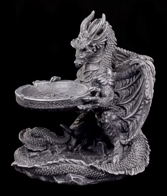 Dragon Cendrier Avec Porte Briquet - Déco Figurine Cendrier Gothique Déco 2