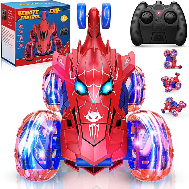 SPIDER TOYS REMOTE Control Cars 360° Flips Rotating RC Cars Spiderman