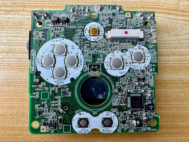 NINTENDO GAMEBOY ADVANCE SP AGS001 Handheld Motherboard Unit - Parts or ...