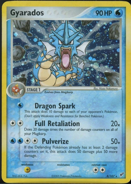 Pokemon EX Deoxys HOLO Gyarados 8/107 - Near Mint (NM) "DBA"