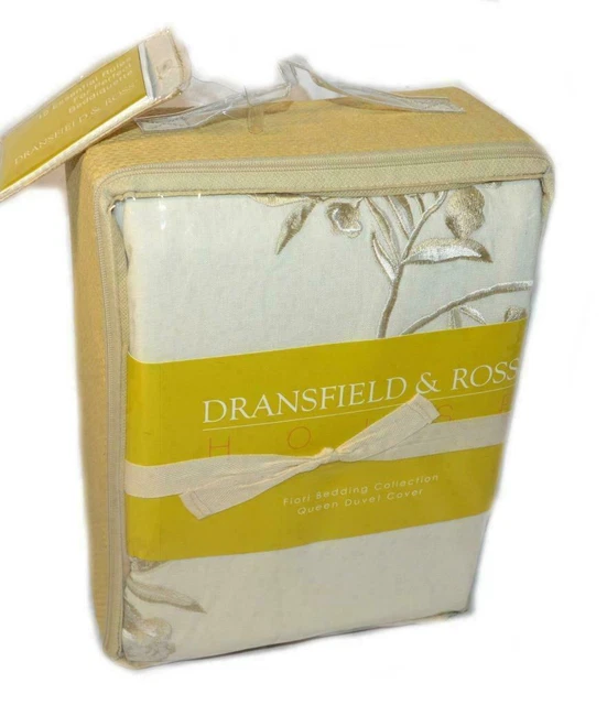 DRANSFIELD & ROSS Fiori Ivory Embroidered Floral FULL/ QUEEN DUVET Neiman Marcus DRANSFIELD & ROSS Fiori Ivory Embroidered Floral FULL/ QUEEN DUVET Neiman Marcus