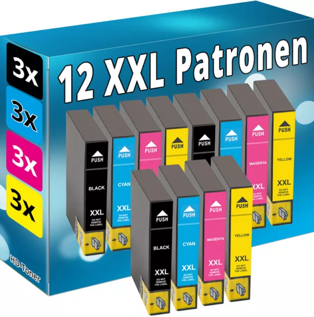 12x TINTE PATRONEN für EPSON Stylus S22 SX125 SX130 SX230 SX235W SX430 SX445