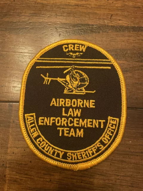 Obsolete Allen County OH Ohio Sheriff Airborne Team Police PATCH Rare Crew 80s