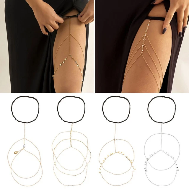 Mehr schicht ige Bein körper kette Bikini Körper Zubehör Oberschenkel kette