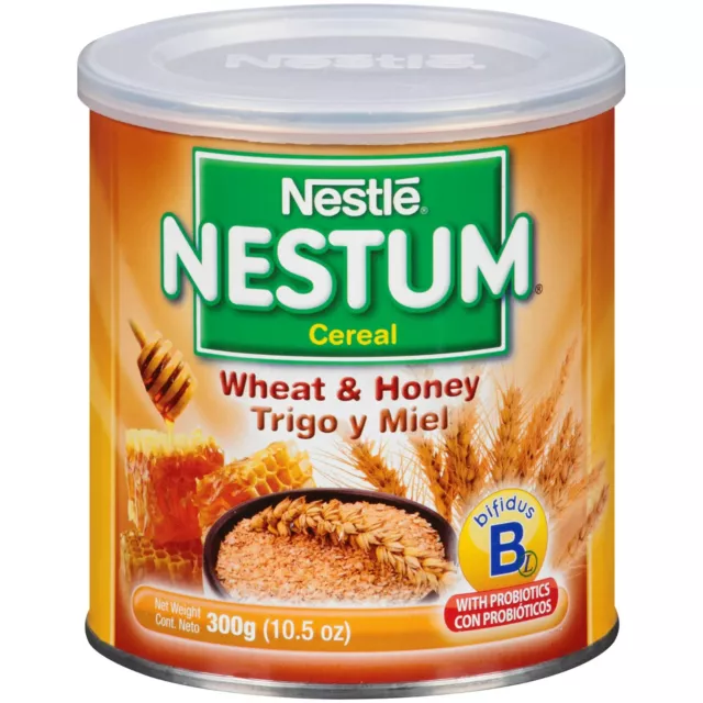 Latas de cereales infantiles Nestlé Nestum trigo y miel 10,5 oz