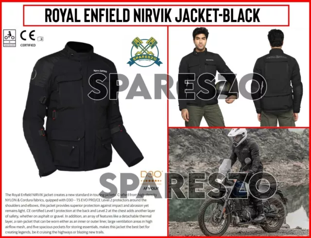 Chaqueta De Montar Para Todo El Tiempo Royal Enfield "Nirvik Jacket Black"...