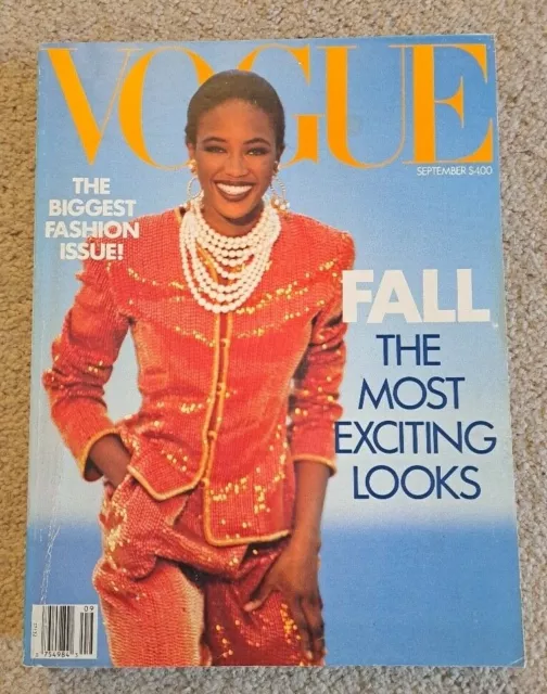 Vogue US Magazine September 1989 Naomi Campbell Cover 808 Pages EUC Stunning!!