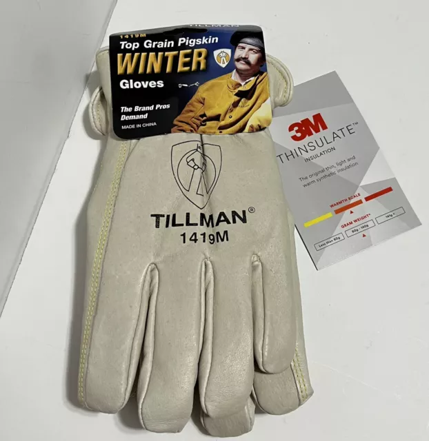 Tillman 1419 Top Grain Pigskin Thinsulate Lined Winter Gloves Size M