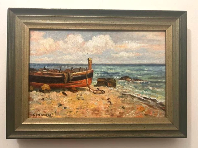 olio su pannello telato cm 20X30 firmato Di Grande +certificato+cornice