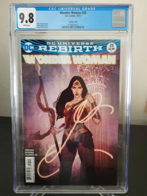 Wonder Woman #28 Cgc 9.8 Graded 2017 Dc Comics Jenny Frison Variant Cover Art