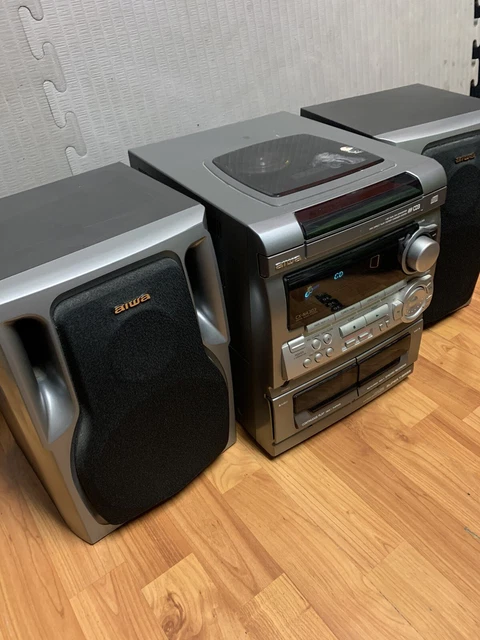 AIWA STEREO CX-NA303 CD Disc Changer Dual Cassette Player