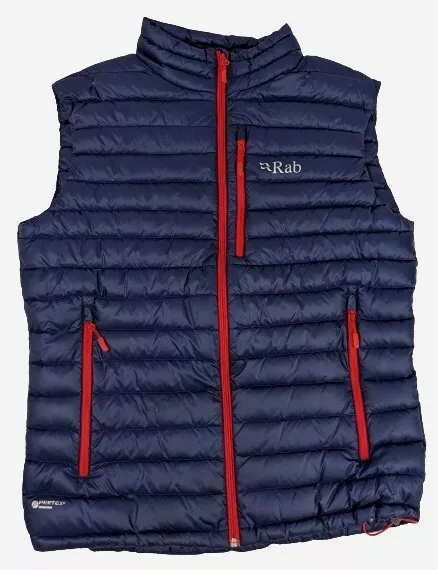 Rab Pertex Microlight Down Gilet Vest- Navy Blue - Mens Medium M