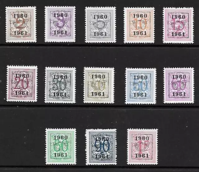 Belgium Posthorns Overprinted 1960/1961 MNH