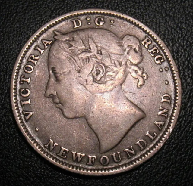 Old Canadian COINS HIGHGRADE 1882 H NEWFOUNDLAND CANADA TWENTY CENTS