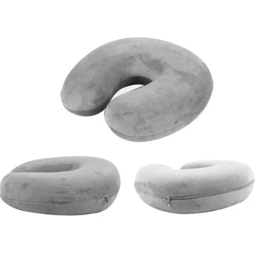 1PC U Shaped Inflatable Air Pillow Travel Neck Support Car Flight Office Pillows
