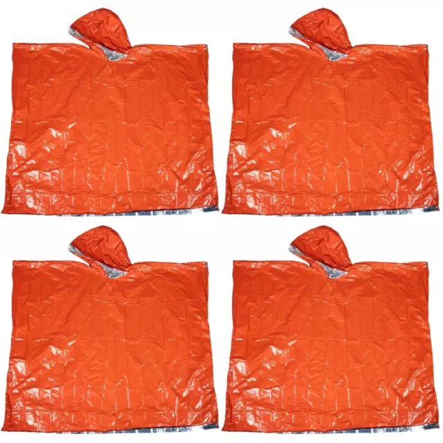 Set of 4 Polyester Film Emergency Warm Raincoat Women's Coats for