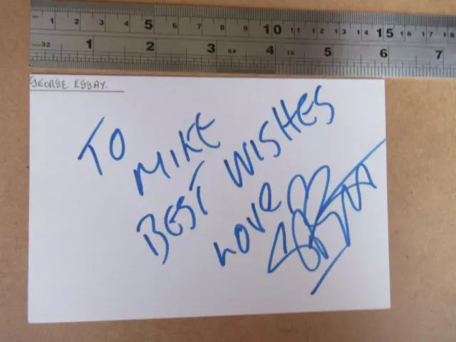 George Eggay     Actor   Autograph (File WTD3 )