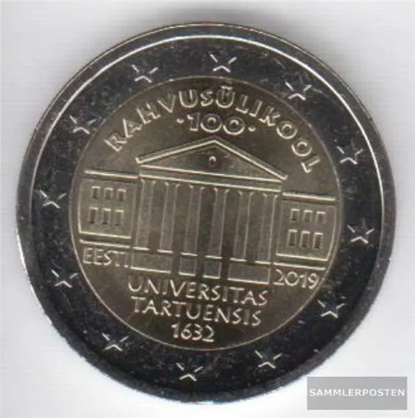 Estonia 2019 Stgl./unzirkuliert reissue: 1 million. 2019 2 Euro University tartu