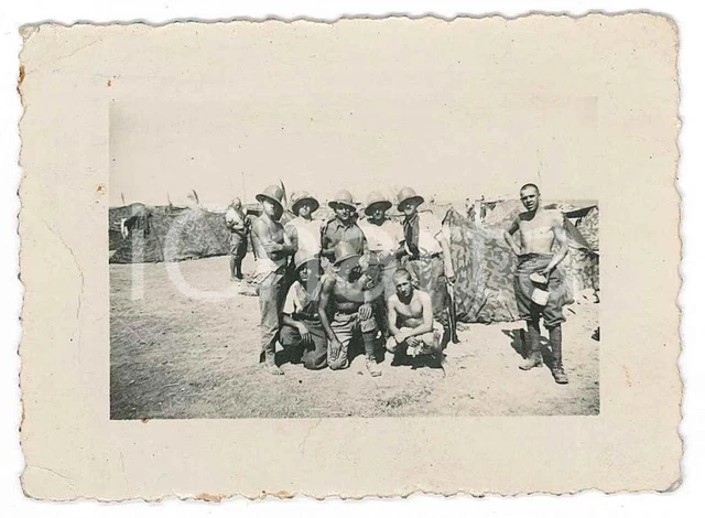 1931 TRIPOLI / LIBIA ITALIANA Ufficiali al campo - Foto 8x6 cm