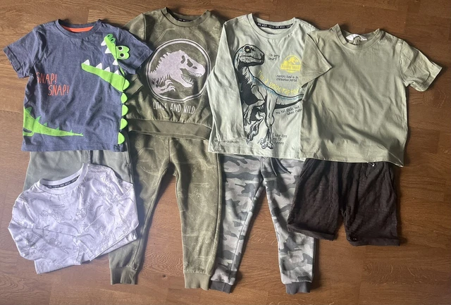Boys Clothes Bundle 3-4 Years Jurassic World Dinosaur Outfit Top T-shirt Joggers