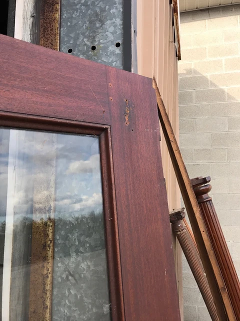 Cm 65 Antique Beveled Glass Full View Entrance Door Drip Edge 35.75 X 83.5 12