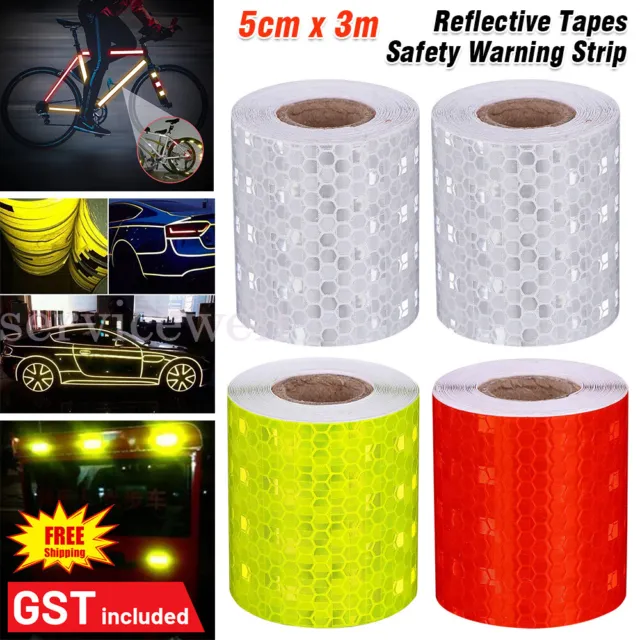 3 Meters Wide Roll Strip High Reflective Tape Hex Hi Vis Safety Gate Bicycle Car