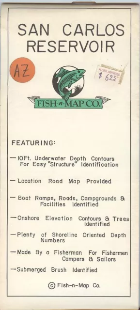 Fish-n-Map Co. SAN CARLOS RESERVOIR Arizona