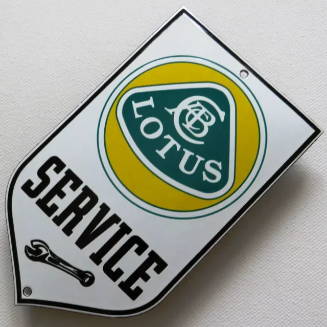 LOTUS Service = Tür Emailschild MAKELLOS Sportwagen Esprit Exige Elise WERKSTATT