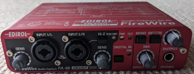 Roland Edirol FA-66 FireWire Audio Capture Digital Recording Interface