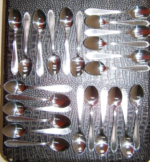 alte DDR Mokkalöffel 6 Stück schönes ABS Design