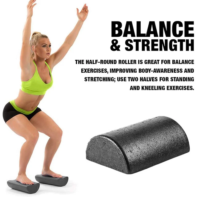 1Pair 30cm Half Round Foam Roller for Yoga Sport Fitness Equipment BalL5