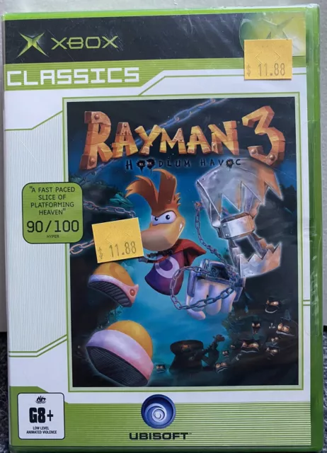 Rayman 3 Hoodlum Havoc Microsoft Xbox Original Sealed Brand New Never Opened Pal