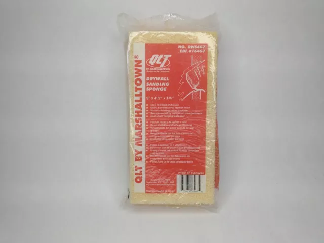 1 QLT By Marshalltown Drywall Sanding Sponge 9" X 4.5" X 1.75"