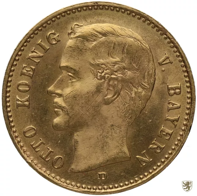 BAYERN 10 Mark, Gold, 1912 D, Otto, Jg. 201