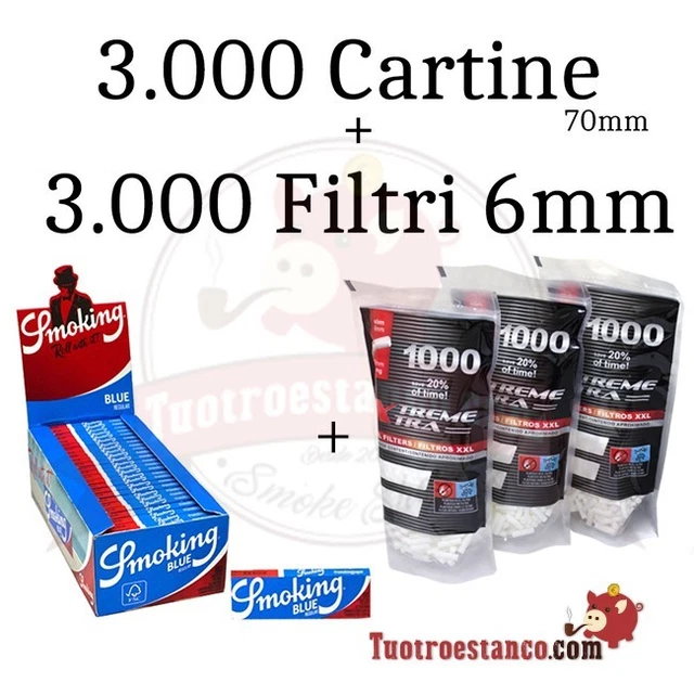 3.000 Cartine OCB Orange Arancione 70 Mm + 3.000 FILTRI Doberman 6 X 15mm