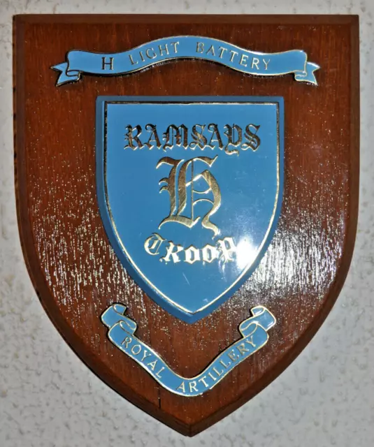 H Light Battery (Ramsays Troop) Royal Horse Artillery regimental plaque shield
