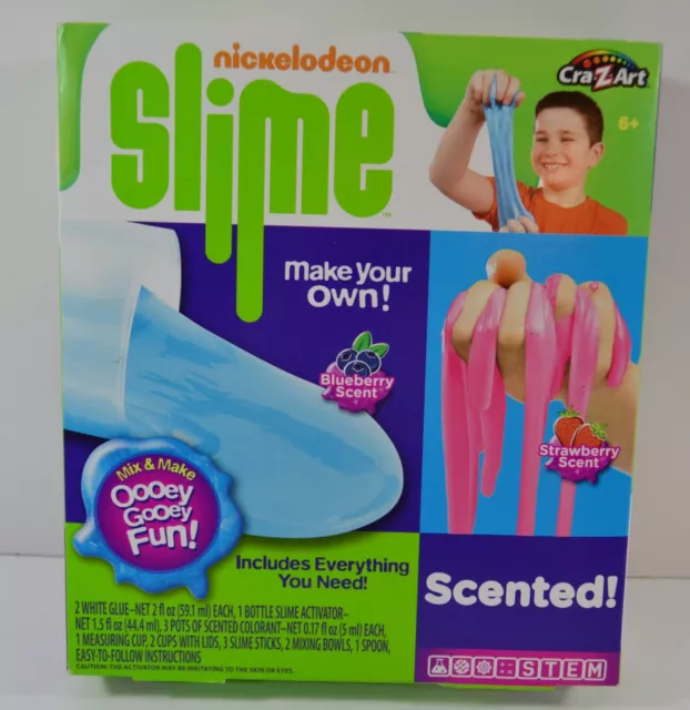 Cra-Z-Art Nickelodeon Slime Scented Make Your Own Slime Kit Strawberry  Blueberry