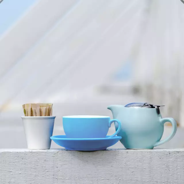 6x Mug Breeze Blue 400mL Bevande Coffee Mugs Cups Hot Chocolate Cup Cafe 2