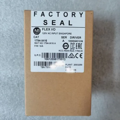 Allen Bradley 1794-IA16 SER A Flex I/O 120VAC Input Module 1794IA16 Sealed US