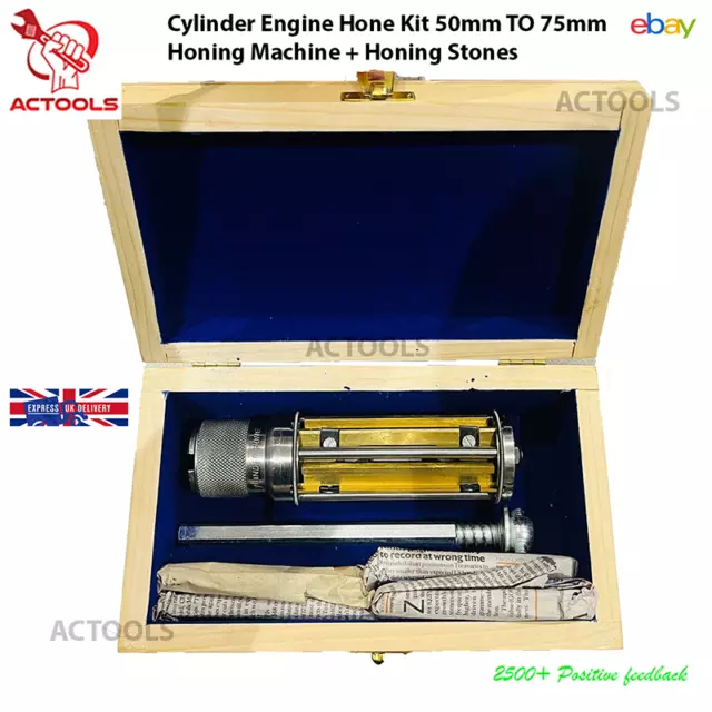 New Cylinder Engine Hone Kit 50mm TO 75mm Honing Machine + Honing Stones UK