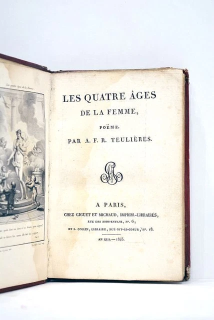 Livre Ancien Teulieres Les Quatre Ages De La Femme Poeme 1805