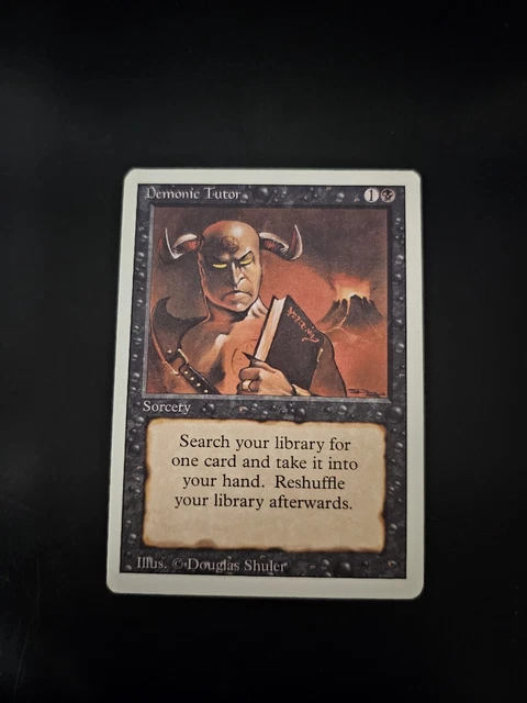 MTG Demonic Tutor Revised Edition Rare LP MTG Demonic Tutor Revised Edition Rare LP