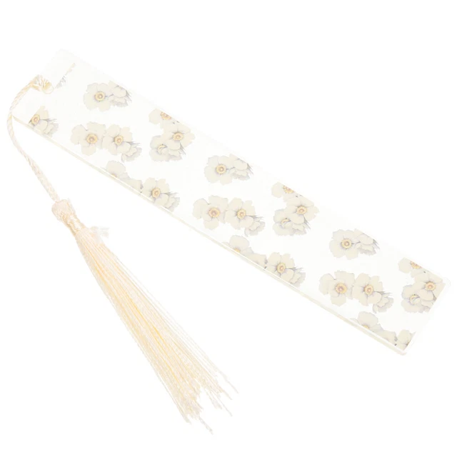 Marcadores de flores secas borlas decorativas marcadores epoxi seco